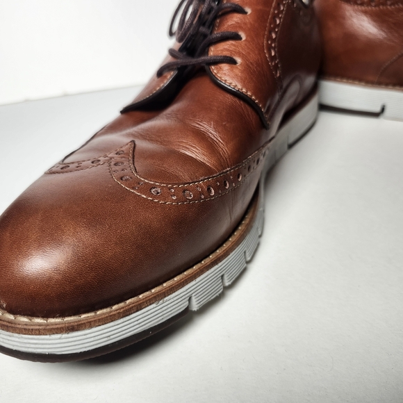 Johnston & Murphy Martell Wingtip Dress Shoes Tan Full Grain Leather Mens 10.5 M main image 11